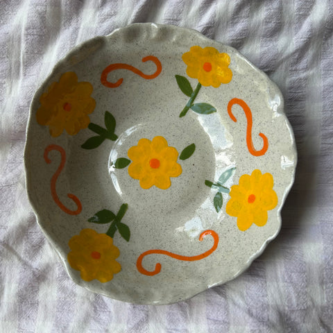 Retro flower bowl